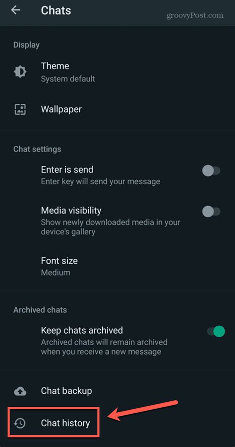 How to export your chat history 